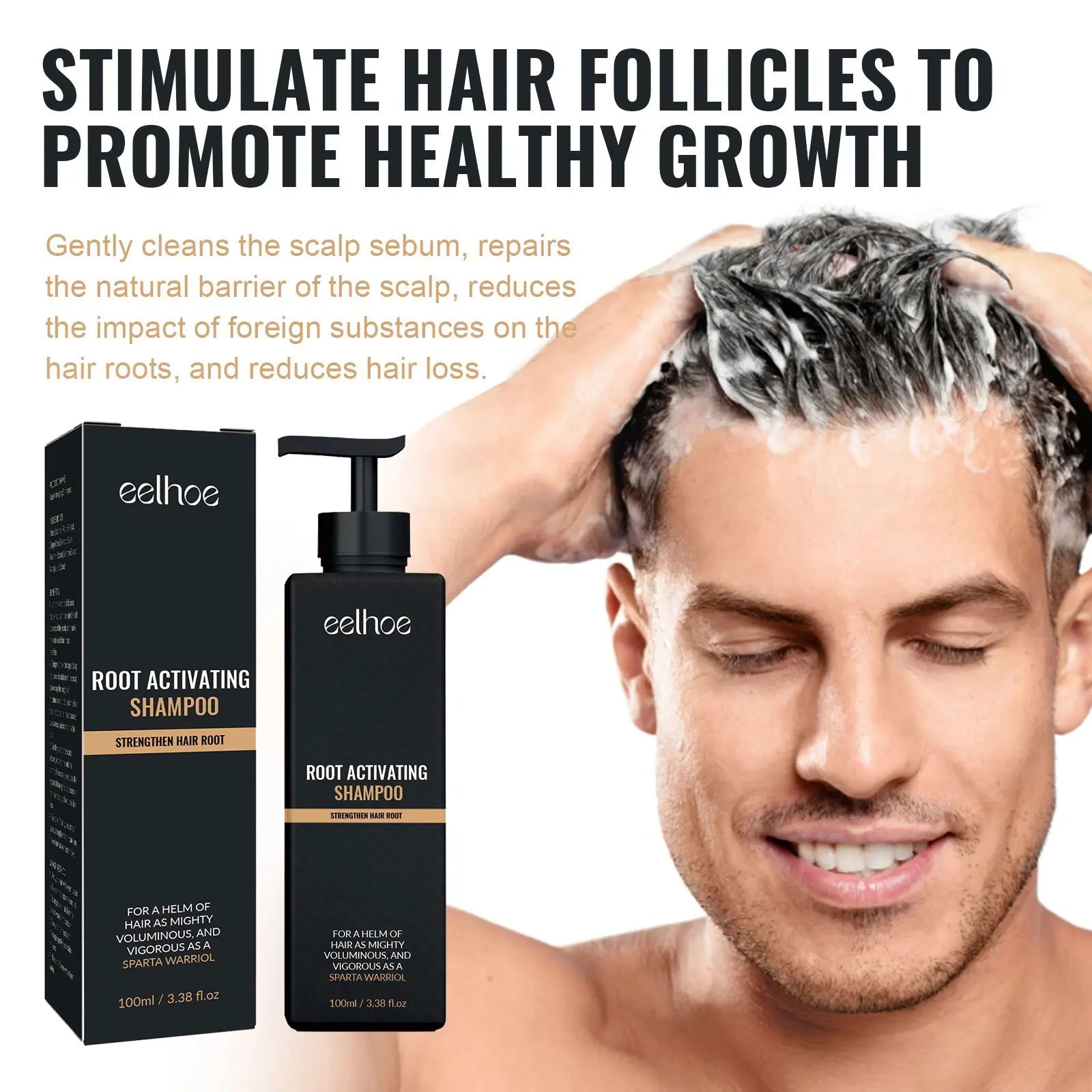 Shampooing épaississant naturel – Stimule la circulation, contrôle le gras et nourrit les racines