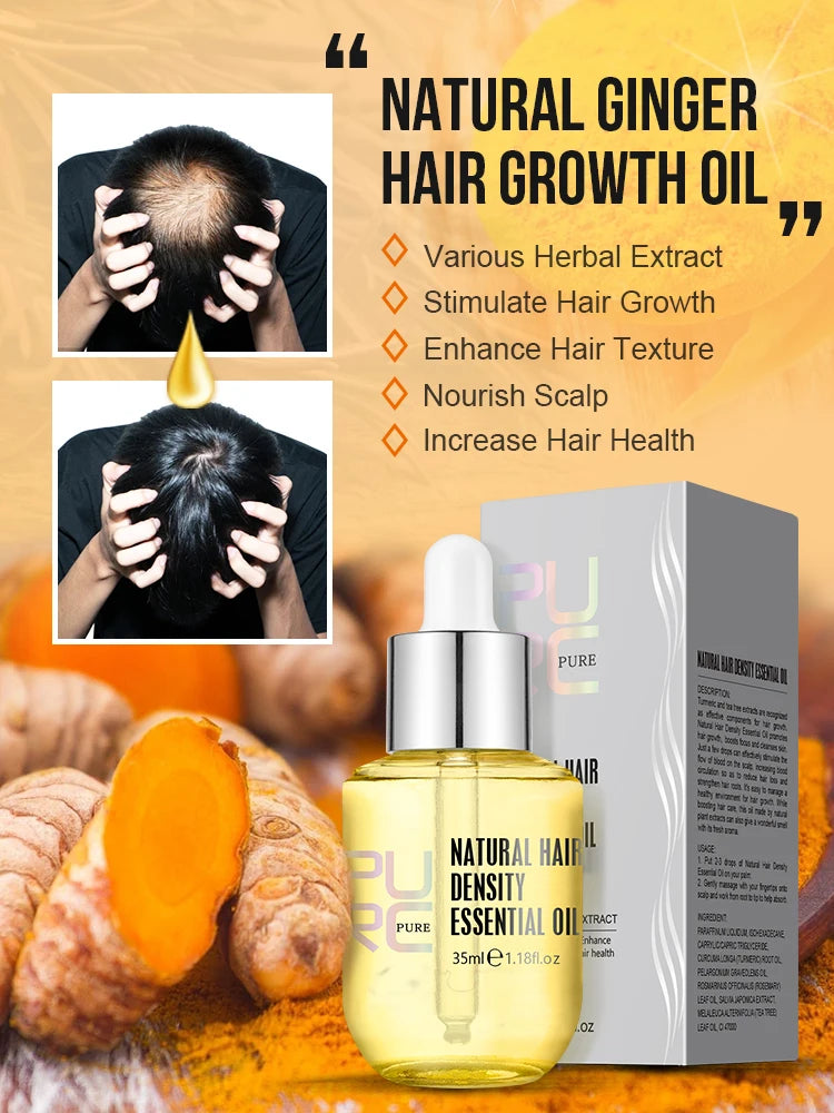 Traitement capillaire PURC – Huile anti-chute et croissance cheveux homme & femme