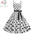 Robe Vintage Femme Années 50-60 À Pois — Style Rétro Soiree & Casual