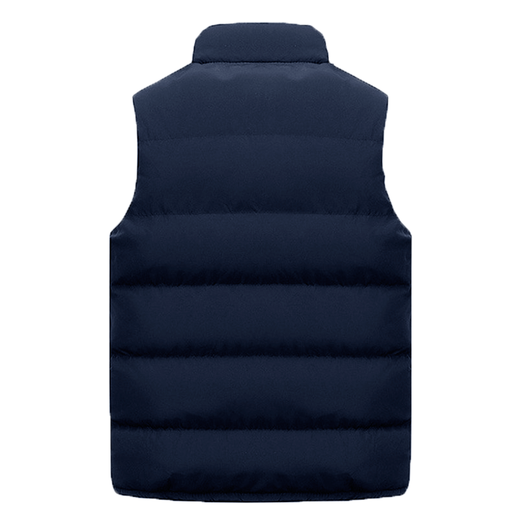 Gilet Homme Chaud Sans Manches — Veste Zippée Imperméable Automne/Hiver