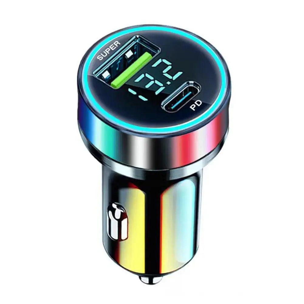 Chargeur Voiture Rapide 120W+20W PD Double USB-C pour iPhone 13 Pro et Smartphones