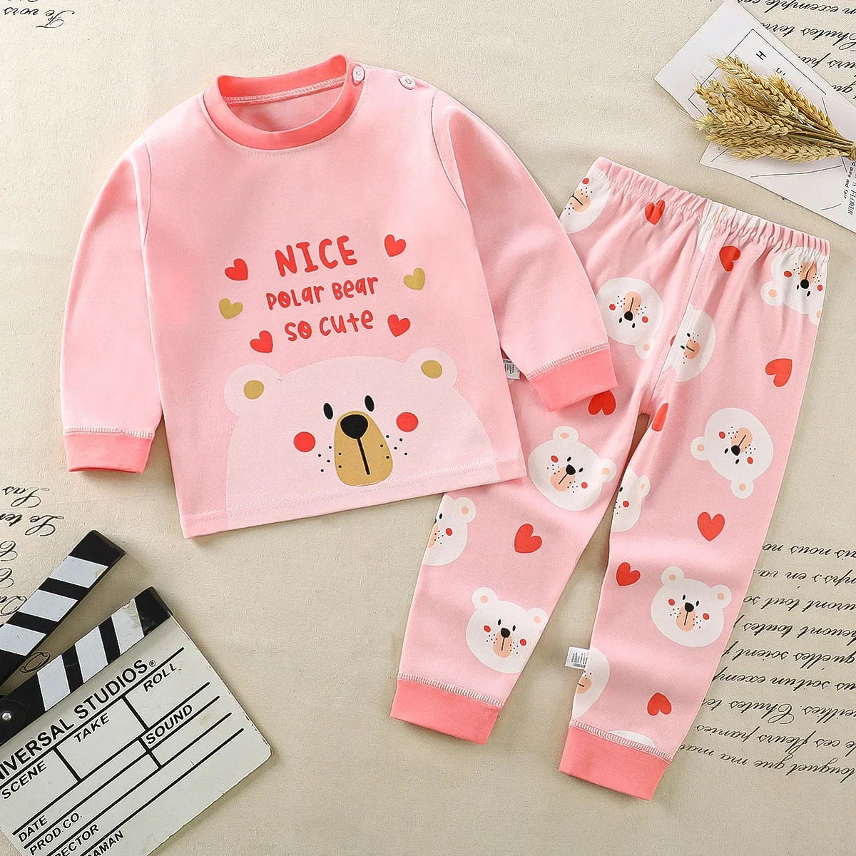 Ensemble Pyjama Enfant Coton — Sous-Vêtements & Pantalon Automne/Hiver