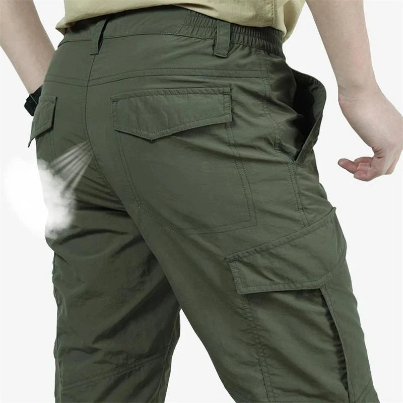 Pantalon Cargo Tactique Homme — Léger Imperméable Multi-Poches Été