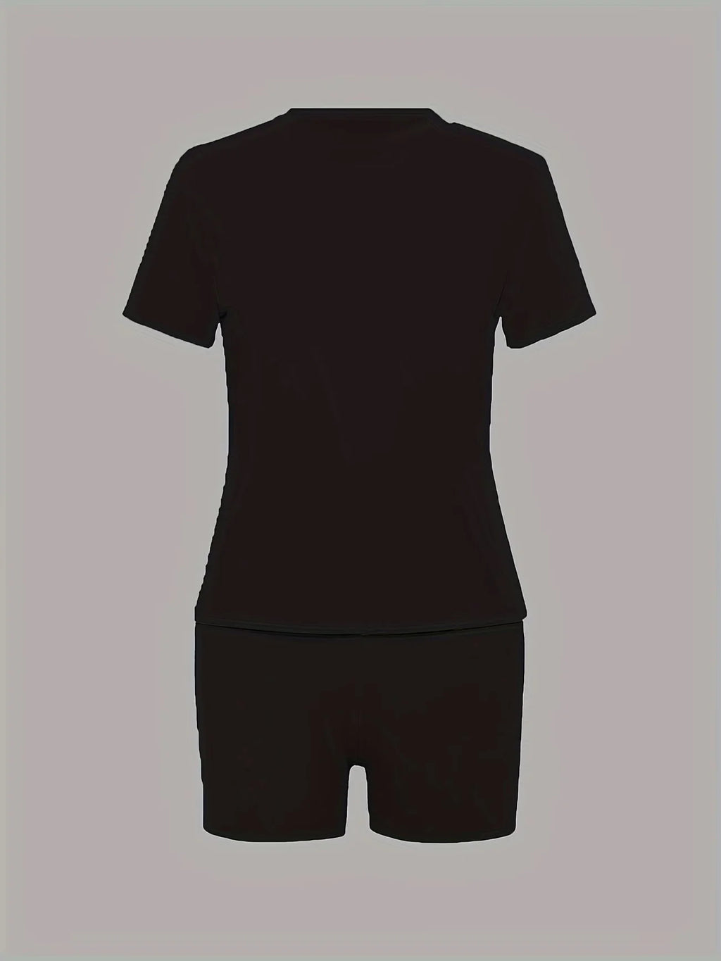 Ensemble T-Shirt & Short Oversize Femme — Tricot Casual Imprimé