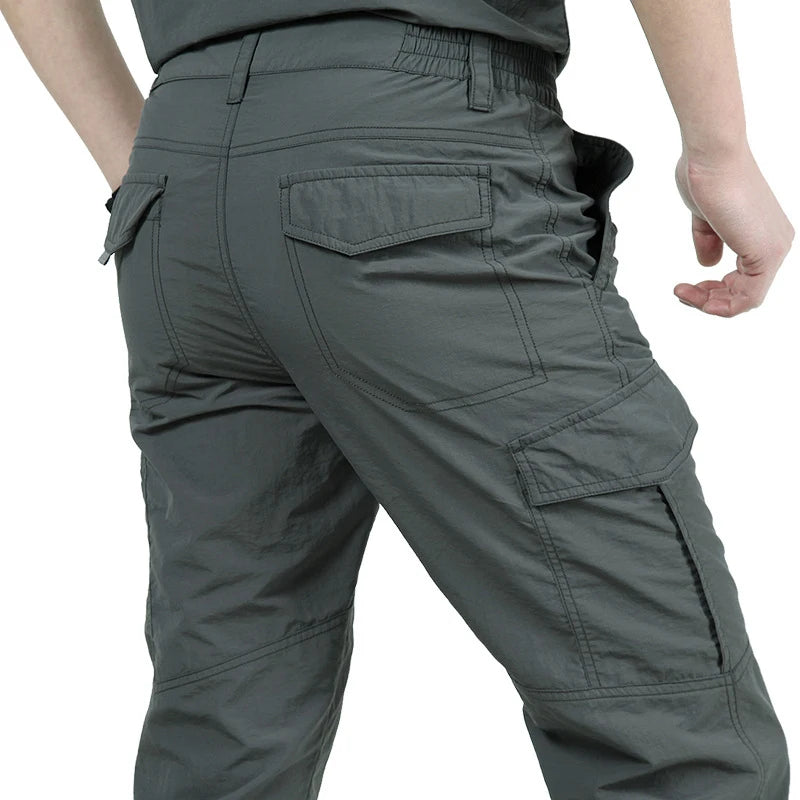 Pantalon Cargo Tactique Homme — Léger Imperméable Multi-Poches Été