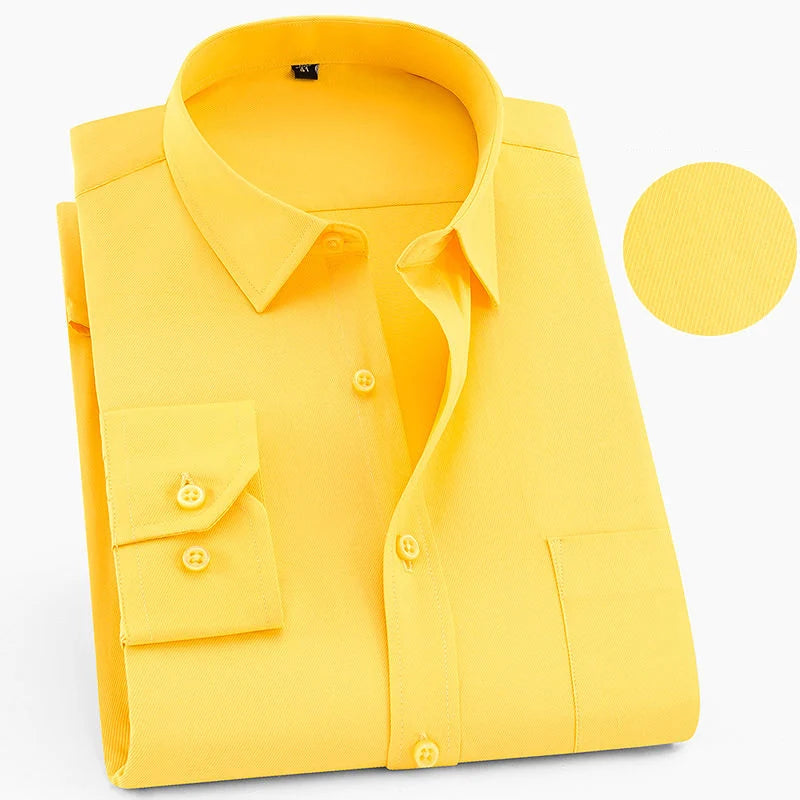 Chemise Oversize Homme 9XL — Rayures Business Casual Manches Longues Slim Fit