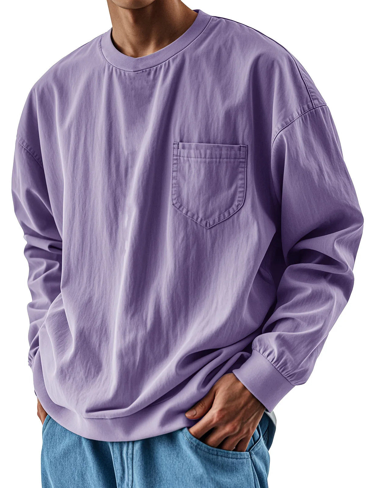 T-Shirt Oversize Manches Longues Homme — Streetwear Casual 2025
