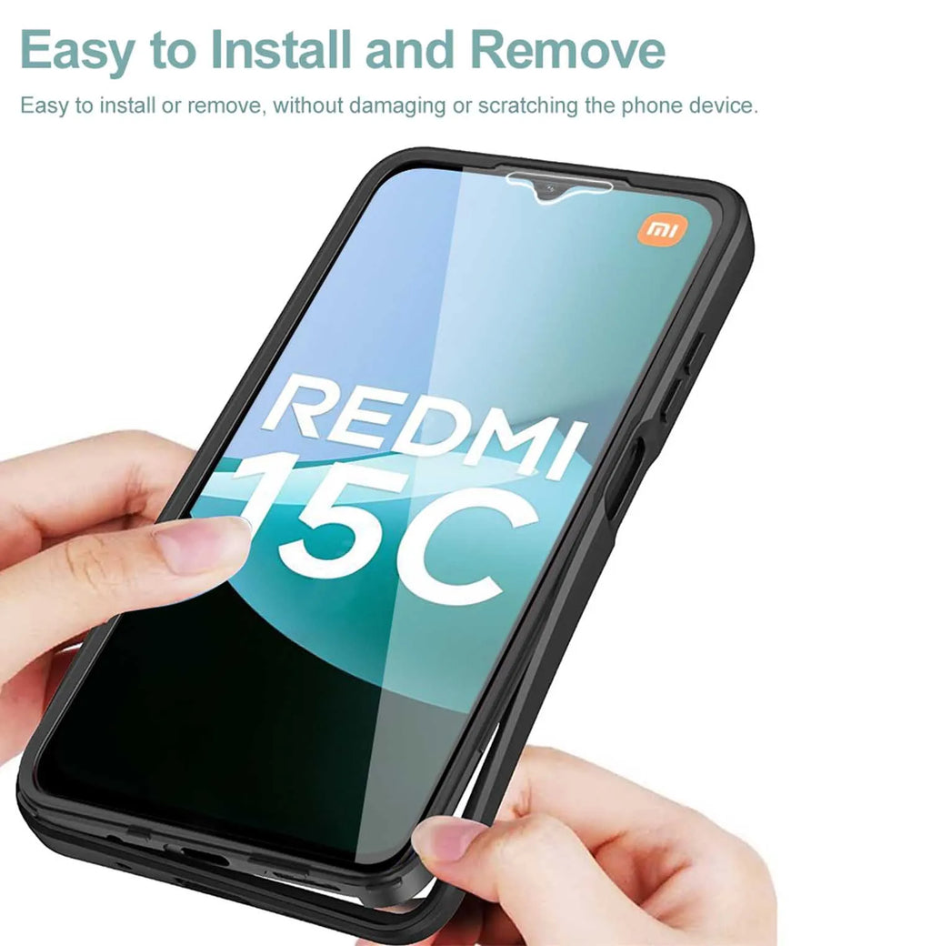 Coque 360° anti-choc Xiaomi Redmi 15C / A5 4G – Protection intégrale enveloppante