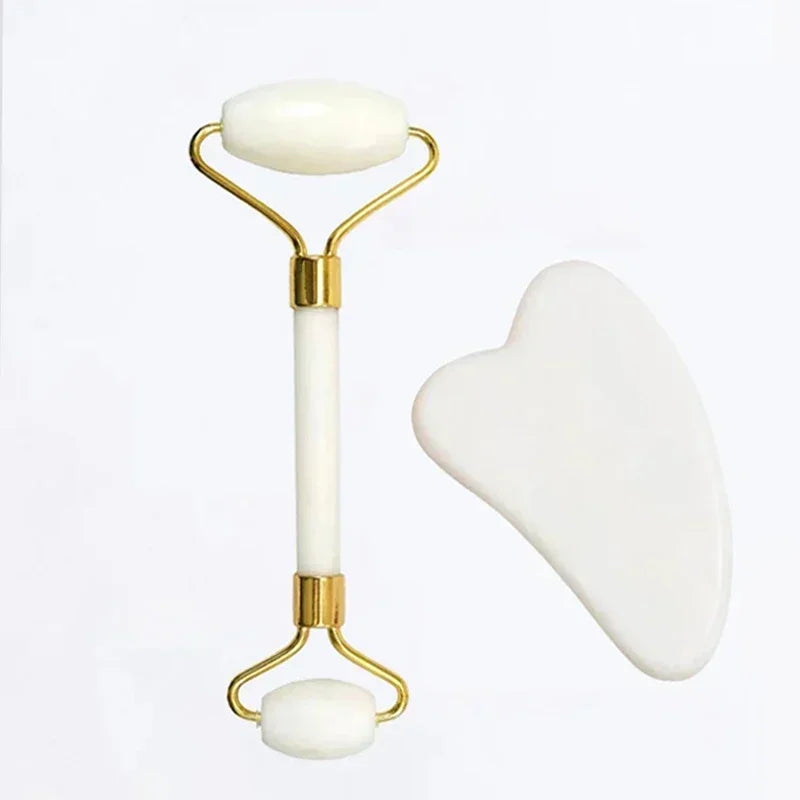 Rouleau de jade  Naturel -Massage Visage Anti -âge & Eclat