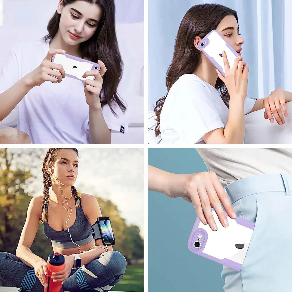 Coque 360° transparente iPhone – Protection intégrale avant/arrière anti-choc