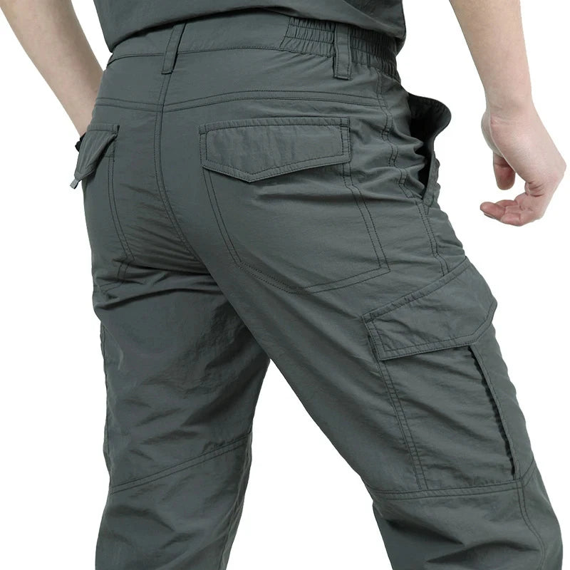 Pantalon Cargo Tactique Homme — Léger Imperméable Multi-Poches Été