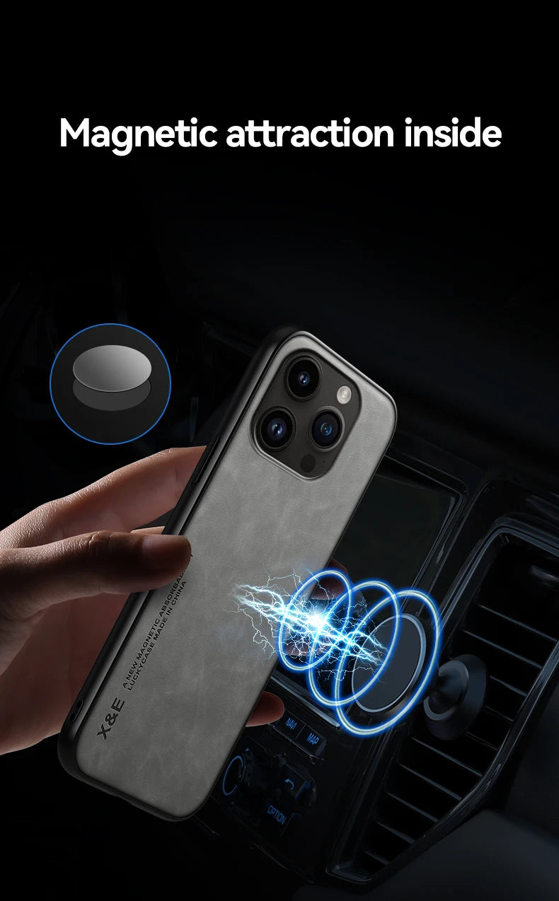 DECLAREYAO Original Luxury Light Slim Suede Leather Hard Coque For iPhone X Xs Max XR Phone Case Cover Shockproof Soft Frame