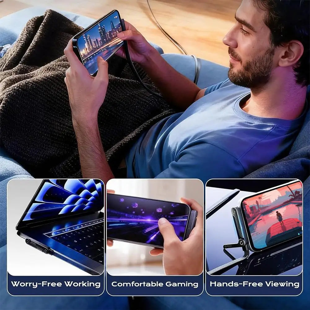 Câble 240W avec Support Invisible L-Shape Gaming pour iPhone 17 Huawei — Charge Rapide