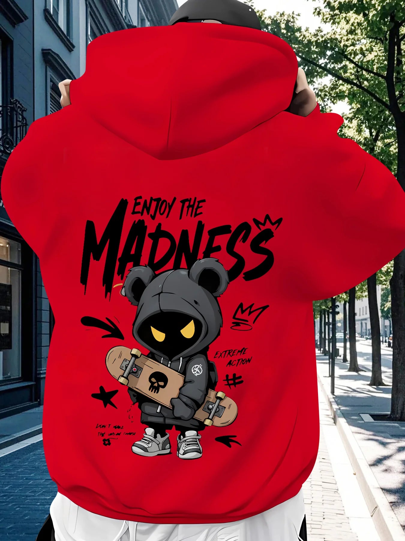 Men Hoodie Sweatshirt Oversize Loose Casual Long Sleeve Pullover Streetwer Hoodie MenPrint Casual Pullover Sweatshirt