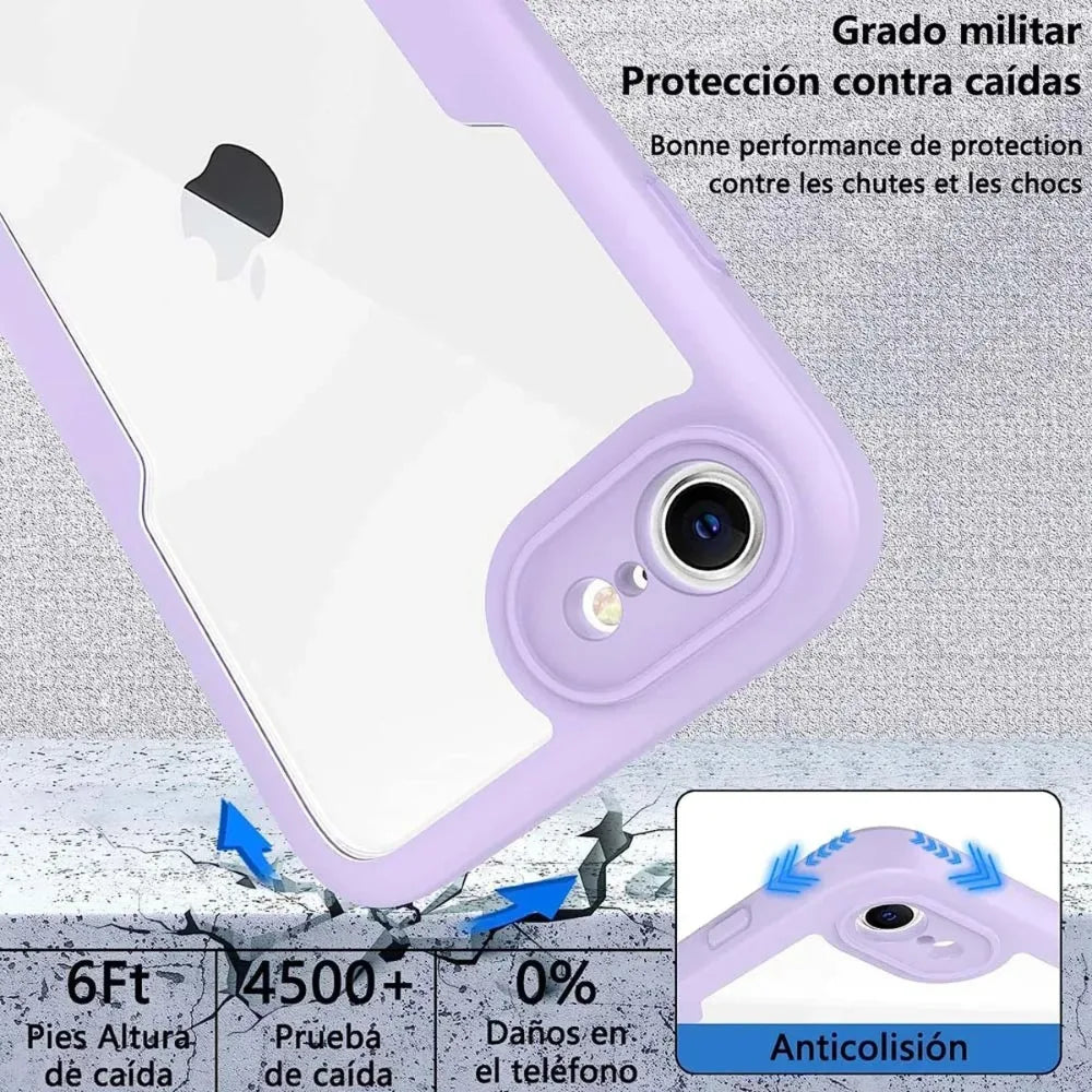Coque 360° transparente iPhone – Protection intégrale avant/arrière anti-choc