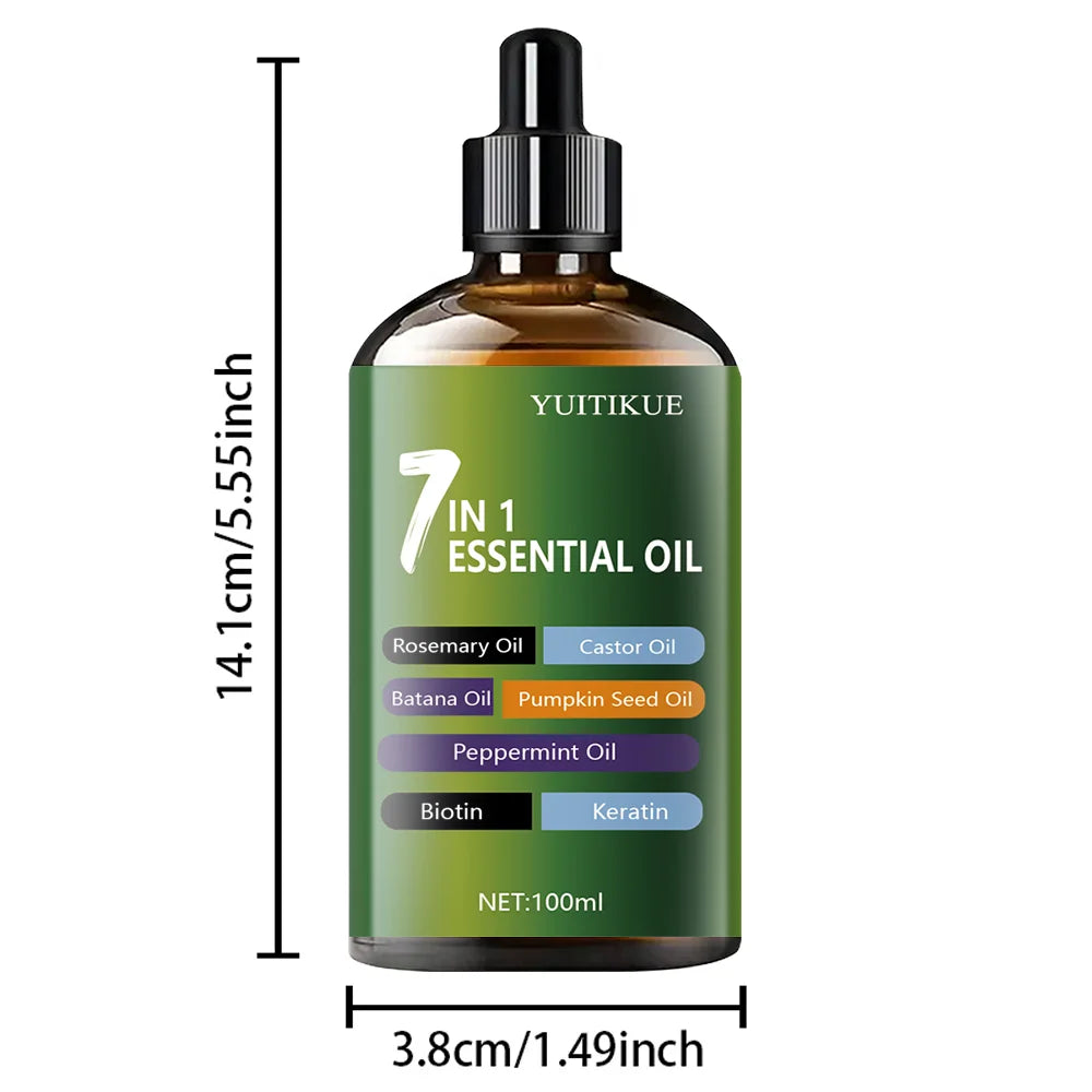Huile capillaire 7-en-1 – Brillance intense, absorption rapide et nutrition profonde