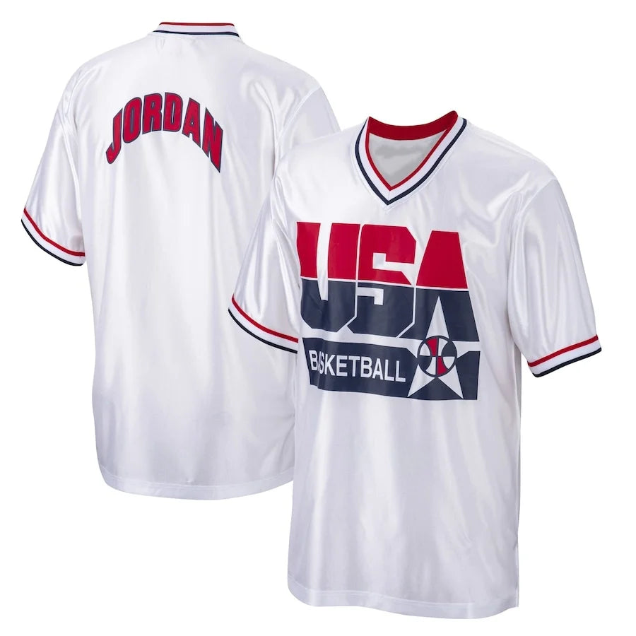 Oversize Men's And Women's Sports Tops USA Printed Street Casual Hip-hop Style V-neck Short Sleeved T-shirt 2024 Summer New Item