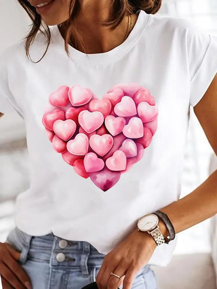 T-Shirt Femme Imprimé Fleurs — Style Casual Années 90