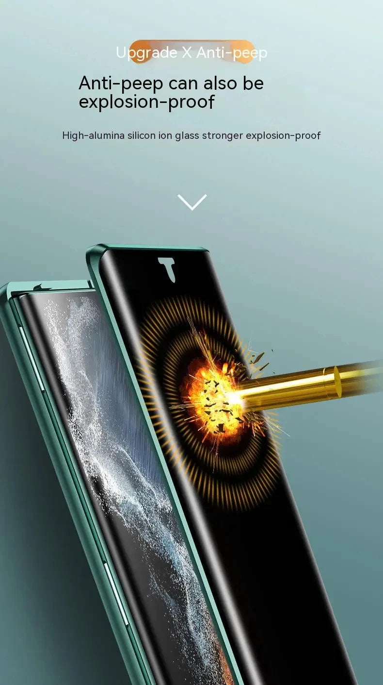 Coque magnétique 360° OPPO Find X – Verre trempé double face anti-espion