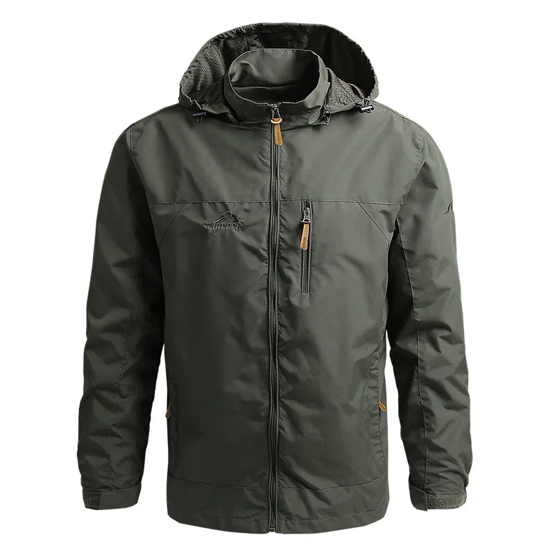 Coupe-Vent Tactique Homme À Capuche — Imperméable Outdoor Militaire