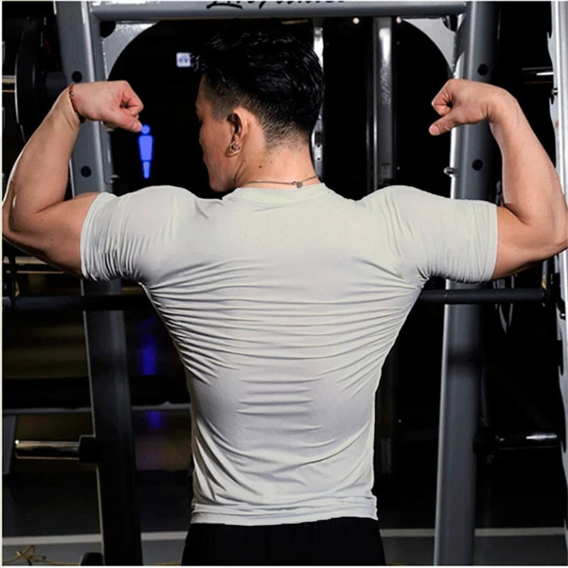 Oversized t Shirt For Men Short Sleeve White t-Shirts Man Quick Dry Football Shirt Soccer Jersey Compression Gym t Shirts Top