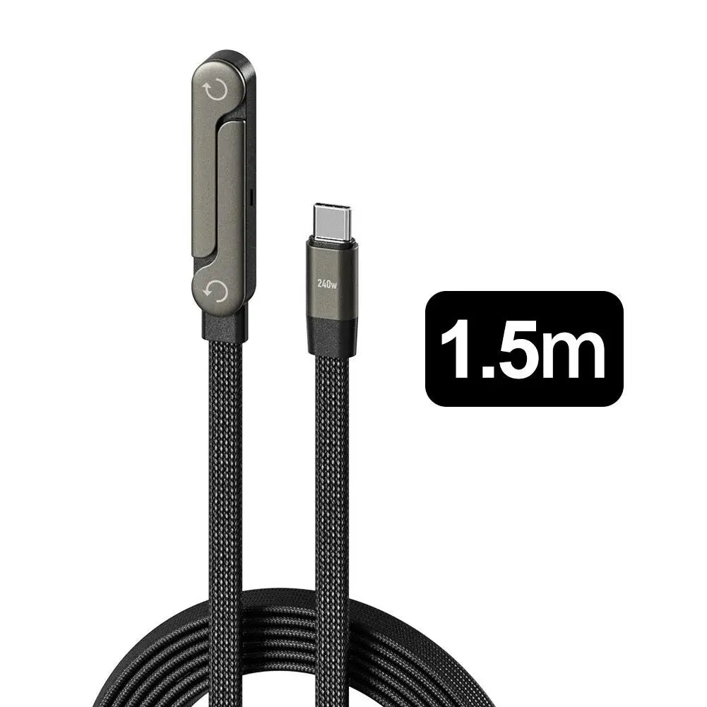 Câble 240W avec Support Invisible L-Shape Gaming pour iPhone 17 Huawei — Charge Rapide