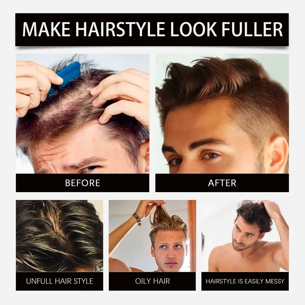 Poudre coiffante volumisante – Tenue longue durée, contrôle du gras, homme & femme