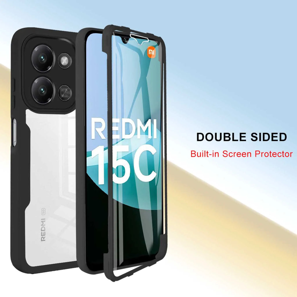 Coque 360° anti-choc Xiaomi Redmi 15C / A5 4G – Protection intégrale enveloppante