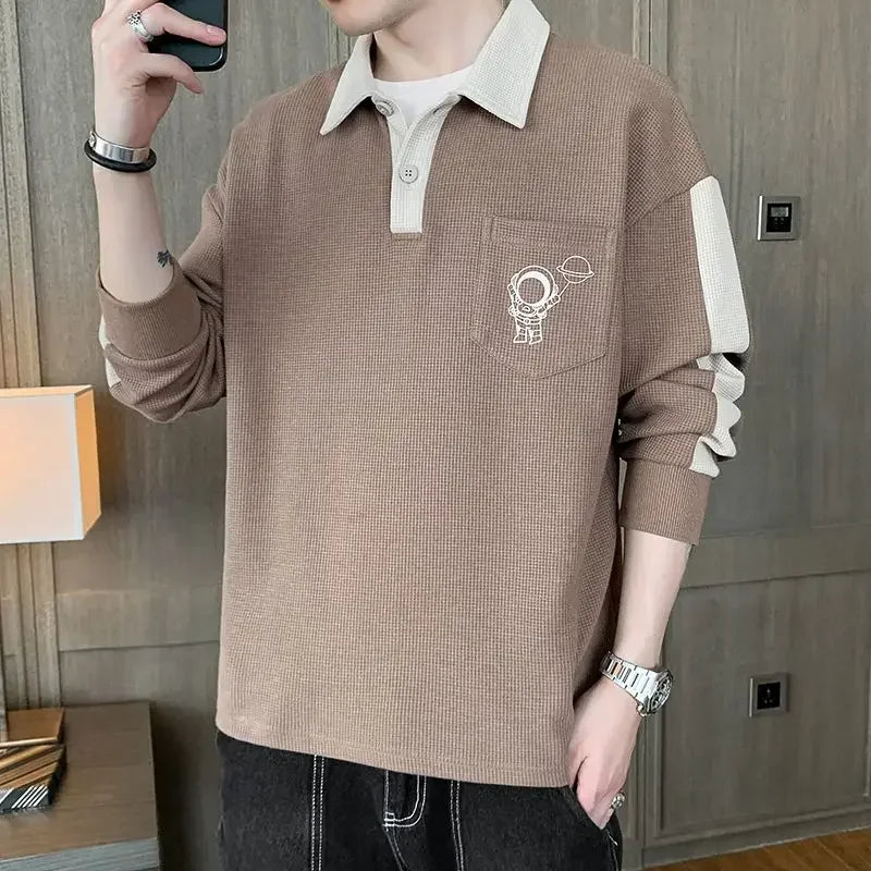 Sweatshirt Polo Oversize Homme — Style Y2K Harajuku Streetwear Baggy