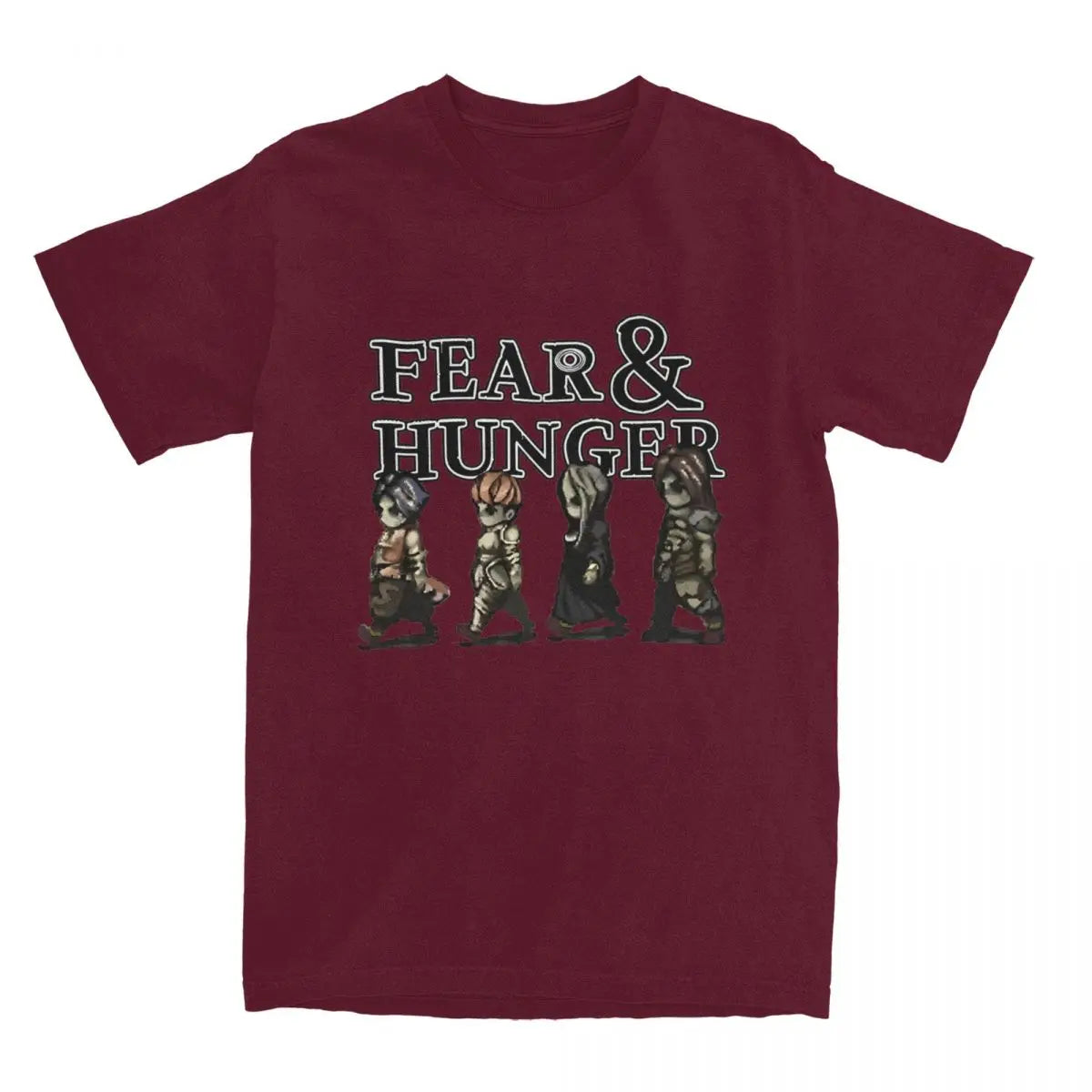 Oversized T Shirt FEAR AND HUNGER 100 Cotton T-Shirts Fashion Tshirt for Male Summer Y2K Funny Design Short Sleeve Tops
