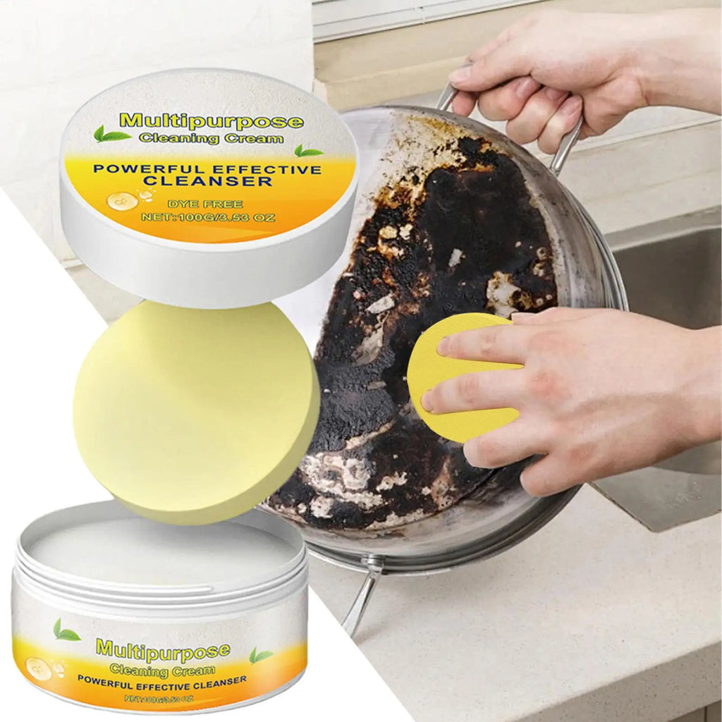 Crème Nettoyante Multi-Usage — Détachant Puissant pour Cuisine et Salle de Bain
