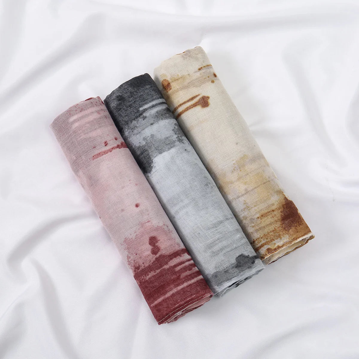 Foulard Hijab Femme — Écharpe Voile Viscose Coton Doux Turban Long