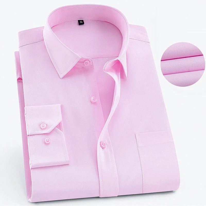 Chemise Oversize Homme 9XL — Rayures Business Casual Manches Longues Slim Fit