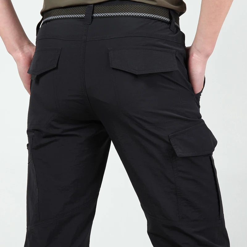 Pantalon Cargo Tactique Homme — Léger Imperméable Multi-Poches Été