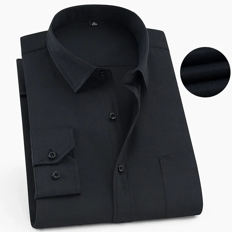 Chemise Oversize Homme 9XL — Rayures Business Casual Manches Longues Slim Fit