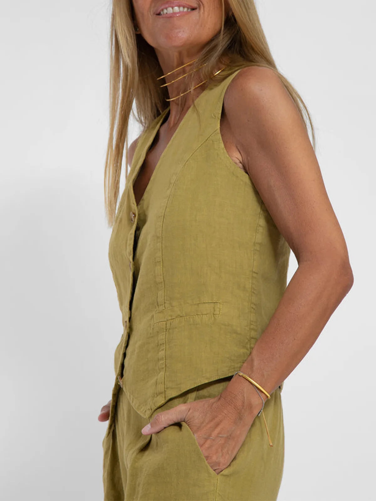 Ensemble Femme Sans Manches & Pantalon — Tenue Casual Elégante Printemps/Été 2024