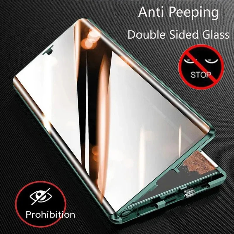 Coque magnétique 360° OPPO Find X – Verre trempé double face anti-espion