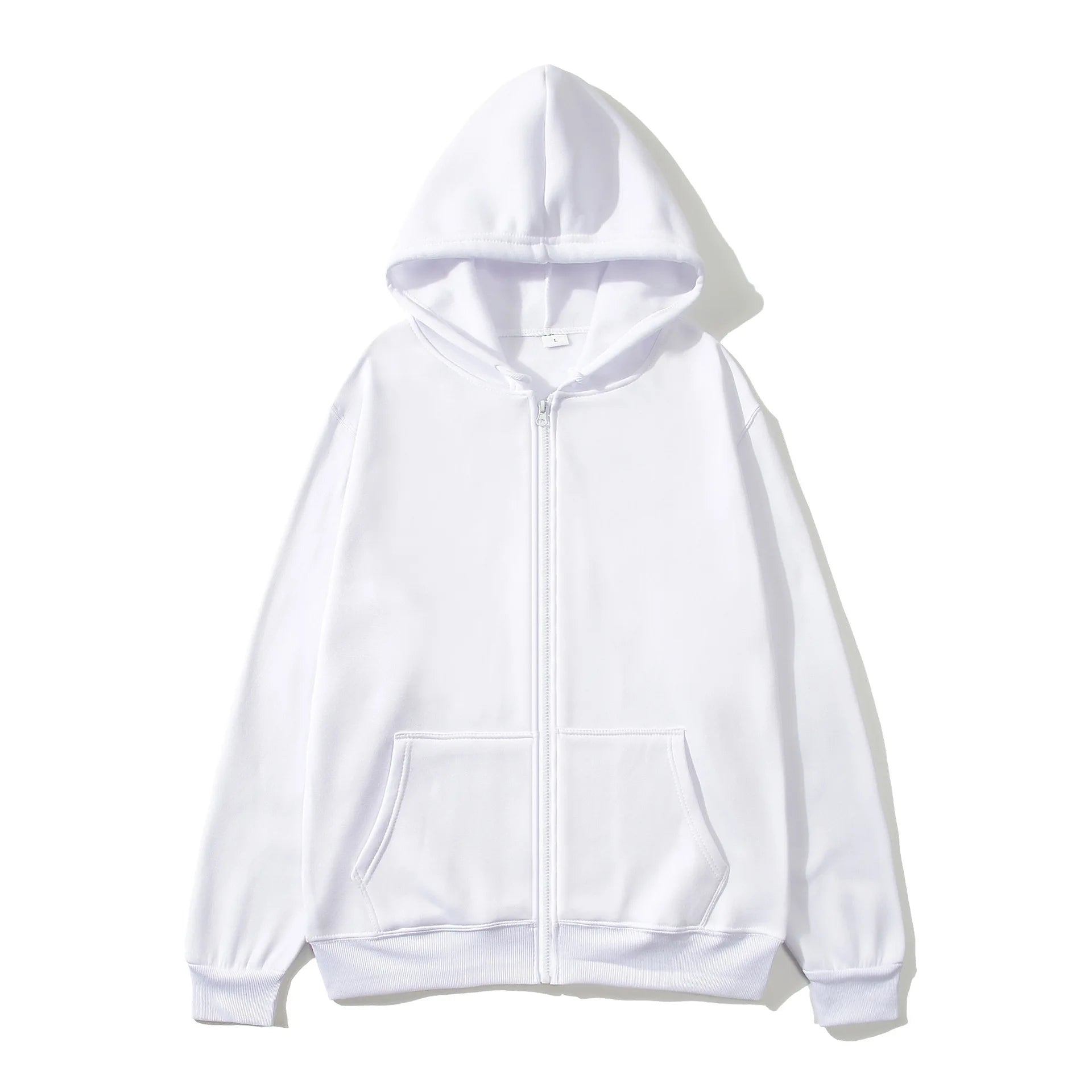 Oversize Women Hoodies Casual Solid Zip Up Hooded Sweatshirt Harajuku Korean Loose Couple Hoodie Jacket Coat Streetwear