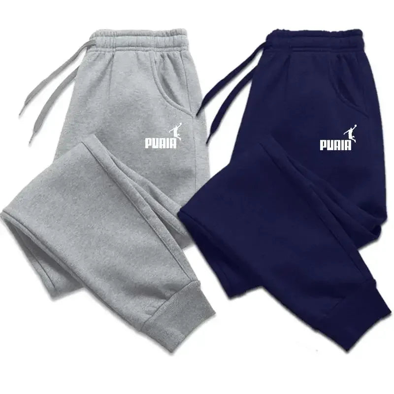 Pantalon Jogging Homme Imprimé Logo — Sportswear Doux Automne/Hiver 2025