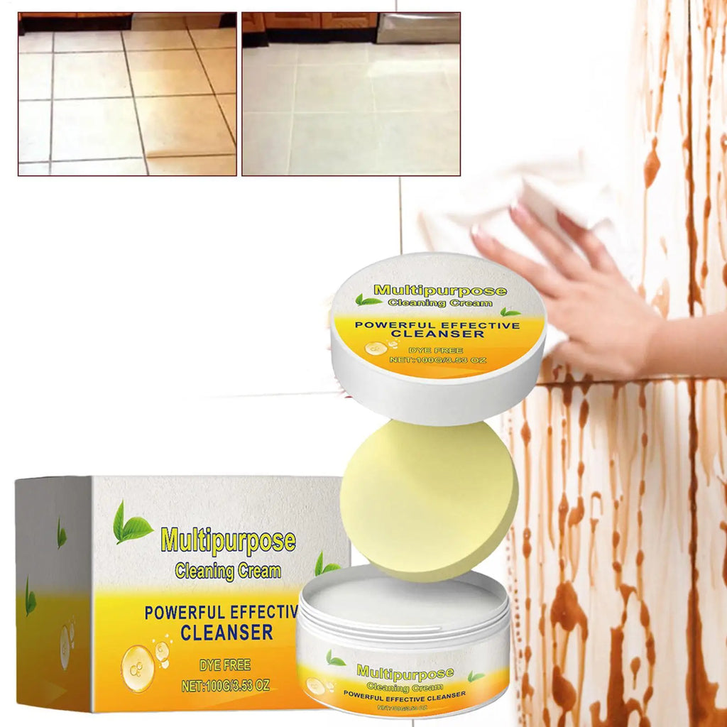 Crème Nettoyante Multi-Usage — Détachant Puissant pour Cuisine et Salle de Bain