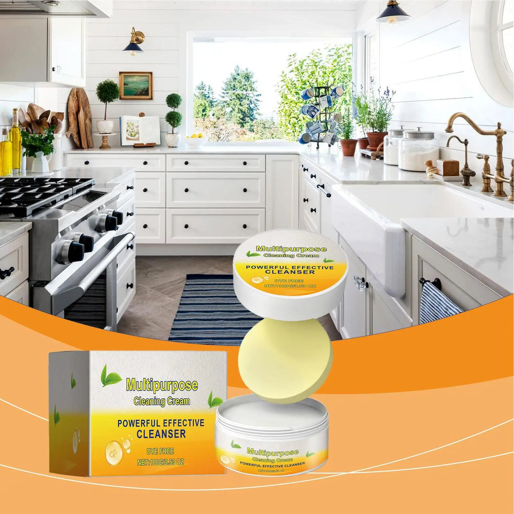 Crème Nettoyante Multi-Usage — Détachant Puissant pour Cuisine et Salle de Bain