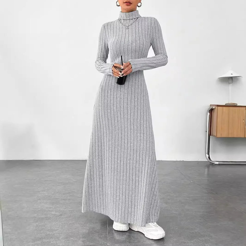 Robe Pull Col Roulé Slim Élégante — Automne/Hiver 2025