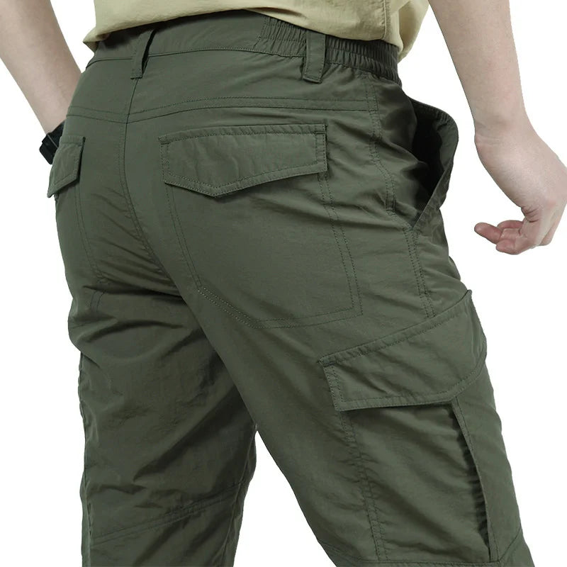 Pantalon Cargo Tactique Homme — Léger Imperméable Multi-Poches Été
