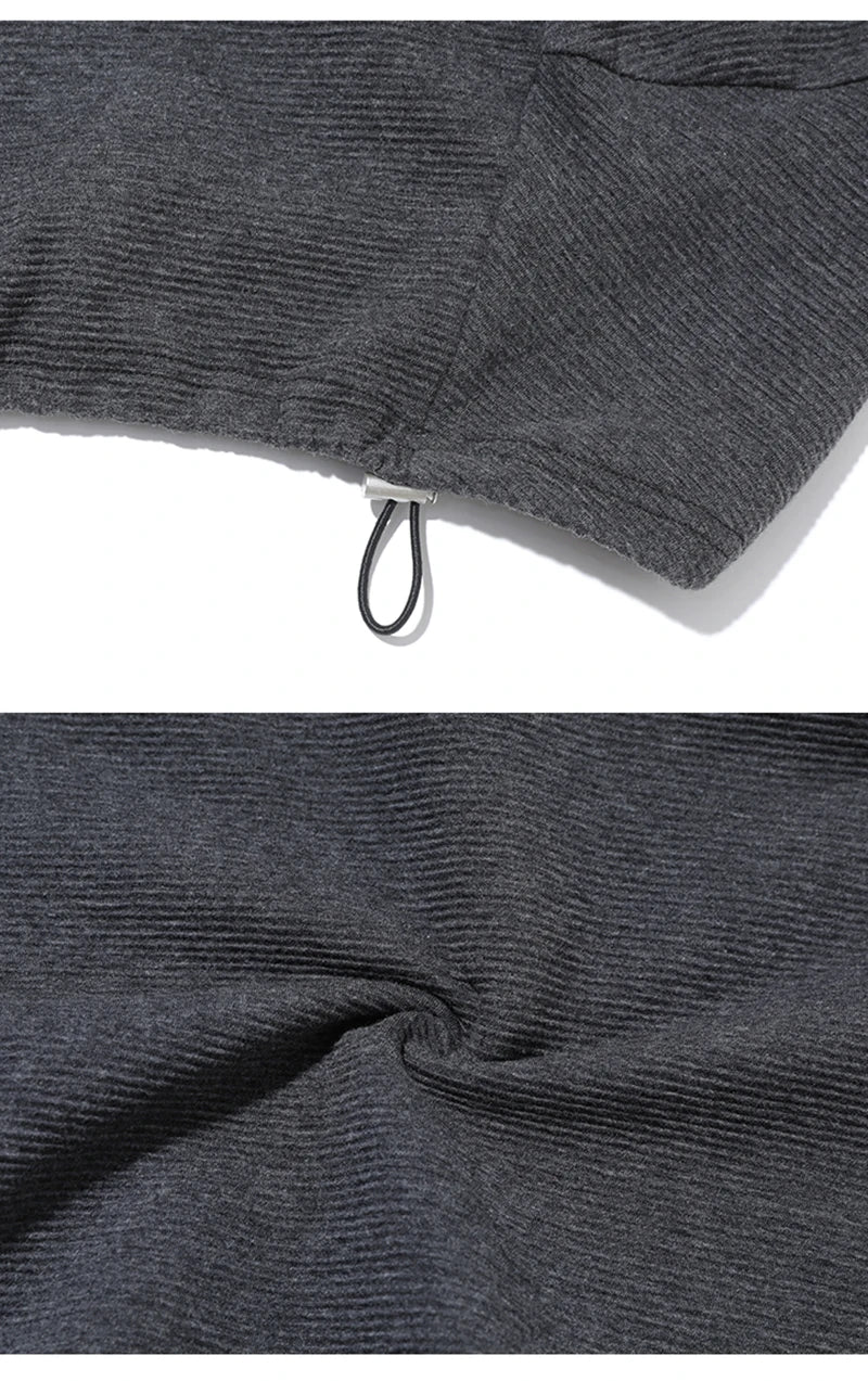 Oversize Hoodies Long Sleeve Zipper Pullovers Dark Gray Tops Jumper Sweatshirts Women