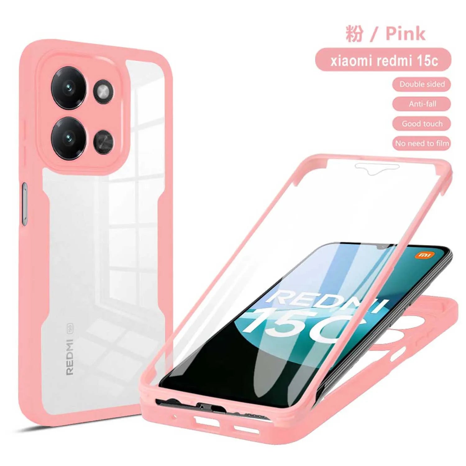 Coque 360° anti-choc Xiaomi Redmi 15C / A5 4G – Protection intégrale enveloppante