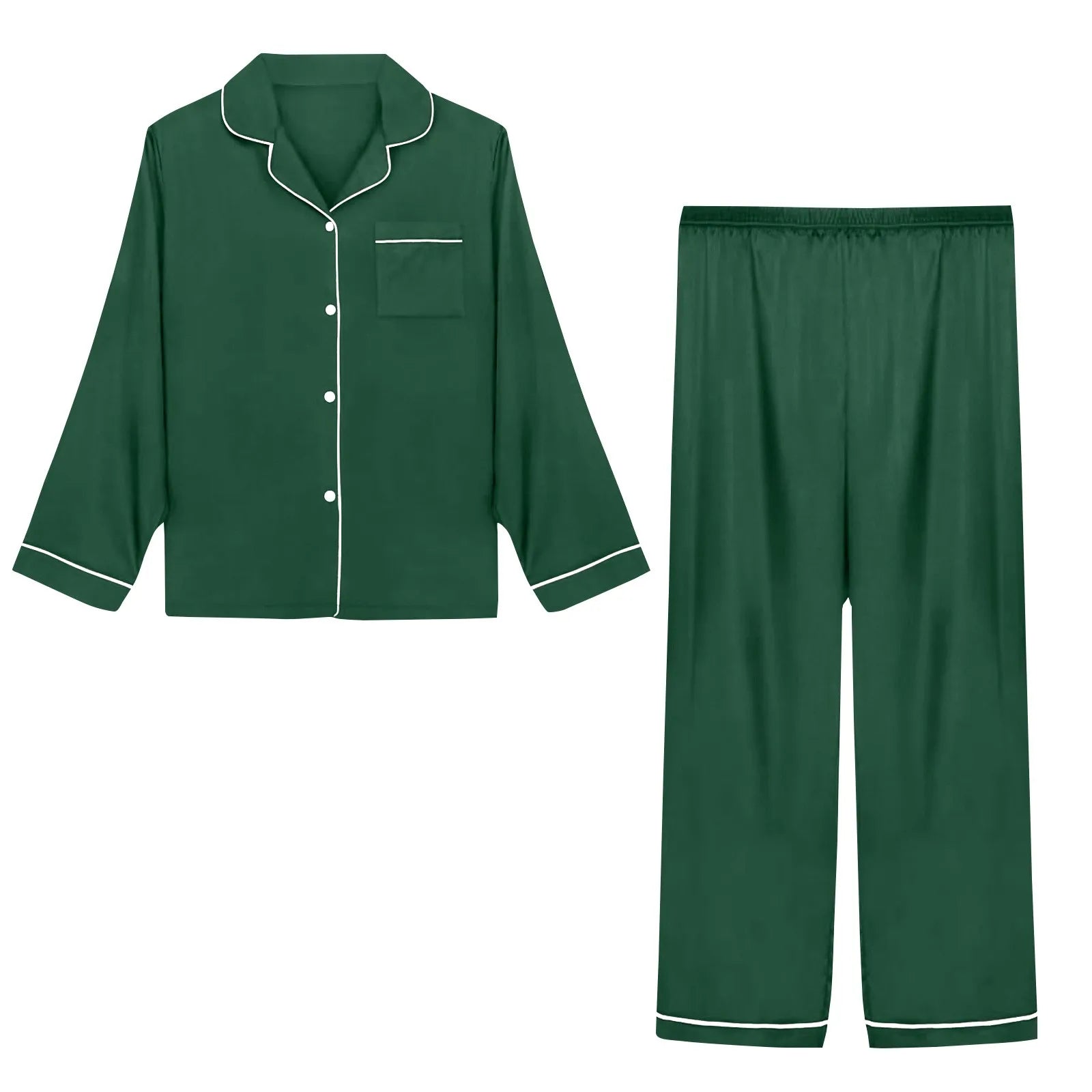 Women Pijama Sets Sleepwear Long-sleeve Cardigan Set Women Pajamas Sets Sexy Silk Polyester Female Pyjamas Home Clothing