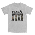 Oversized T Shirt FEAR AND HUNGER 100 Cotton T-Shirts Fashion Tshirt for Male Summer Y2K Funny Design Short Sleeve Tops