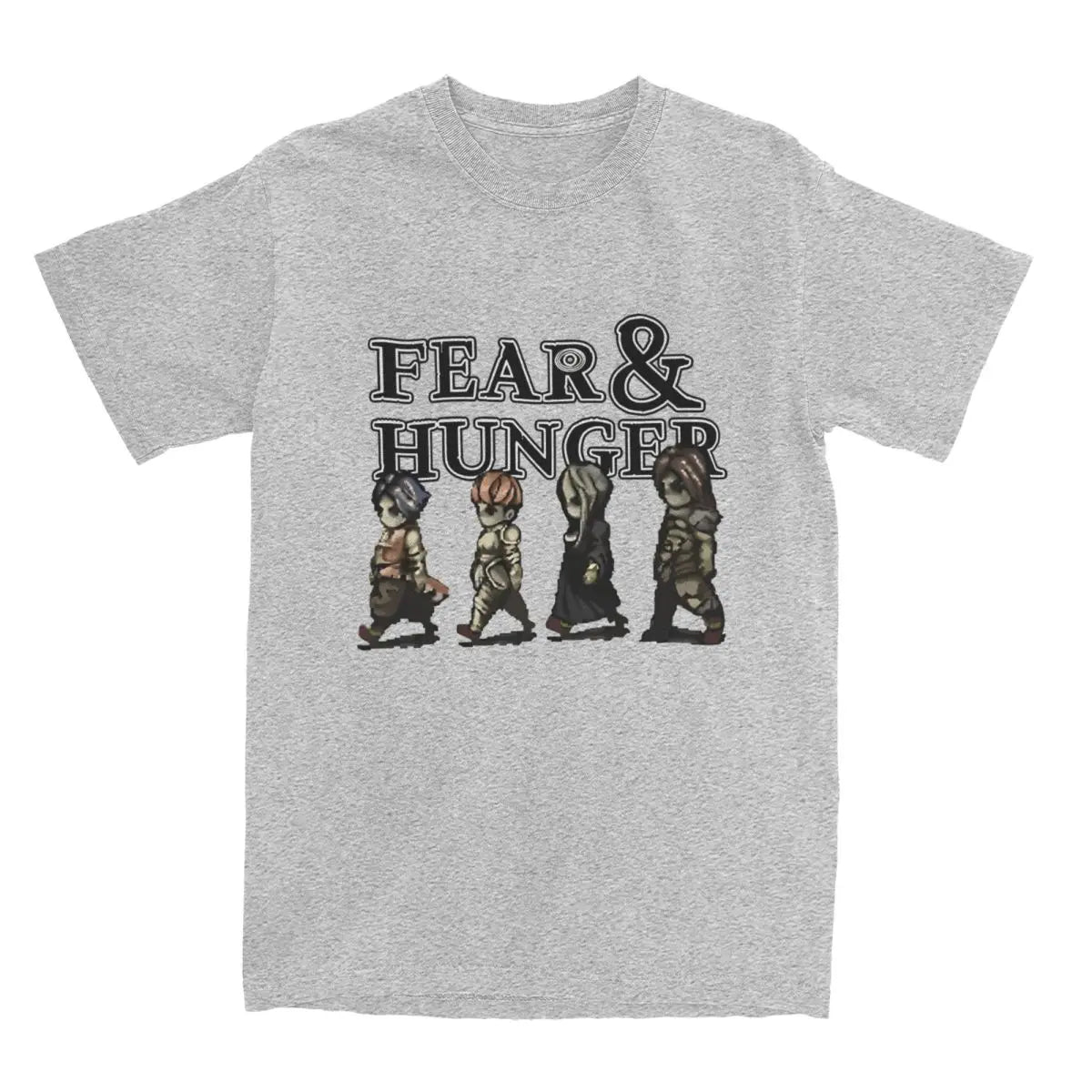 Oversized T Shirt FEAR AND HUNGER 100 Cotton T-Shirts Fashion Tshirt for Male Summer Y2K Funny Design Short Sleeve Tops