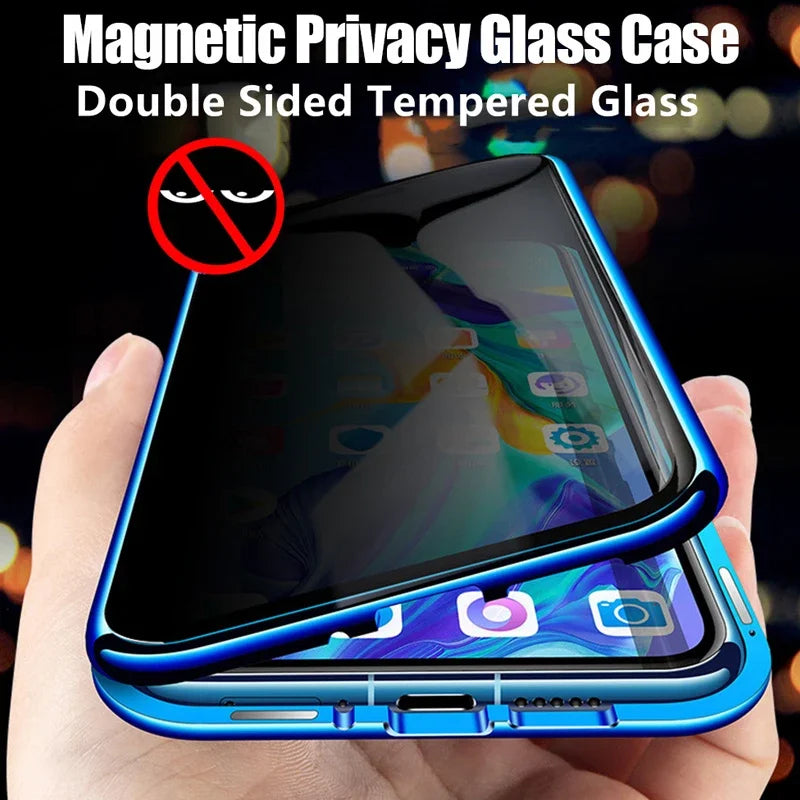 Coque magnétique 360° OPPO Find X – Verre trempé double face anti-espion