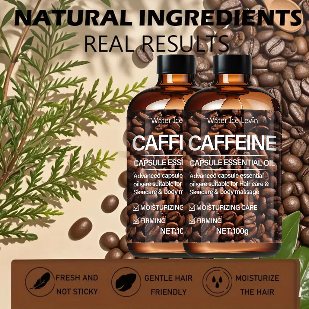 Huile capillaire à la caféine – Active les follicules, renforce les racines et nourrit les cheveux secs